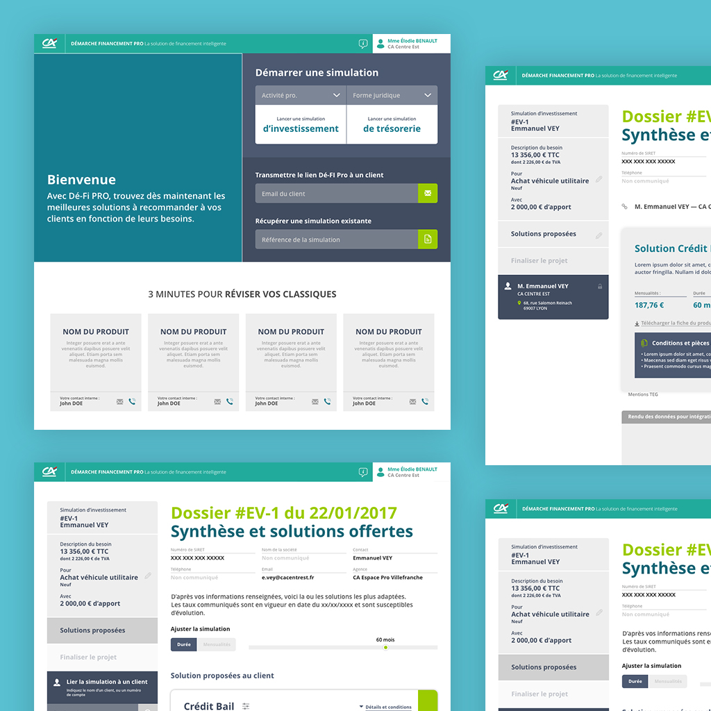 Credit Agricole Oav Wireframes Prototype