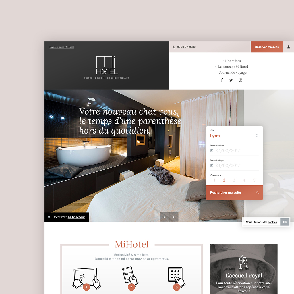 Site designé pour Mi-Hôtel