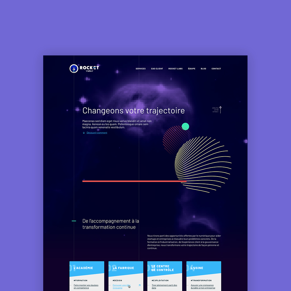 Développement du site de Rocket-Labs