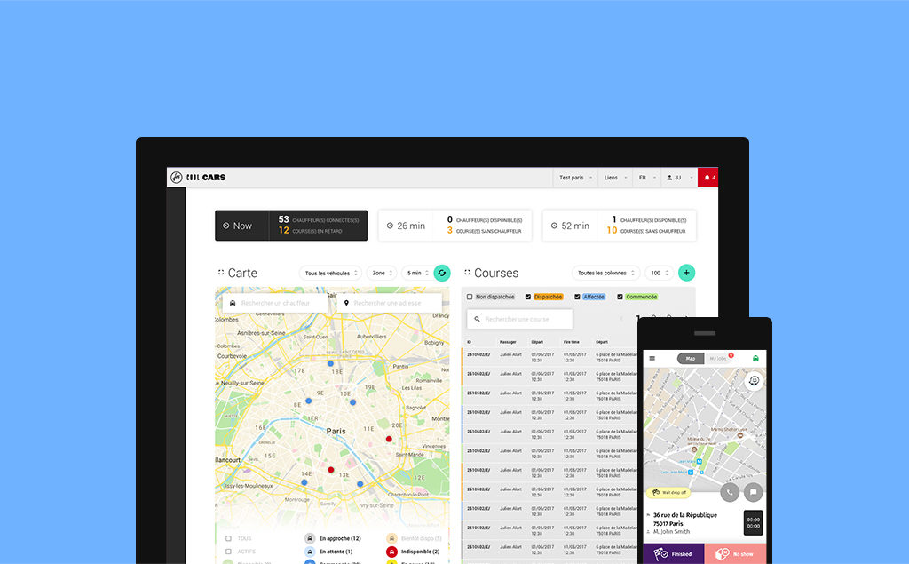 Design d'interface pour l'application YusoFleet