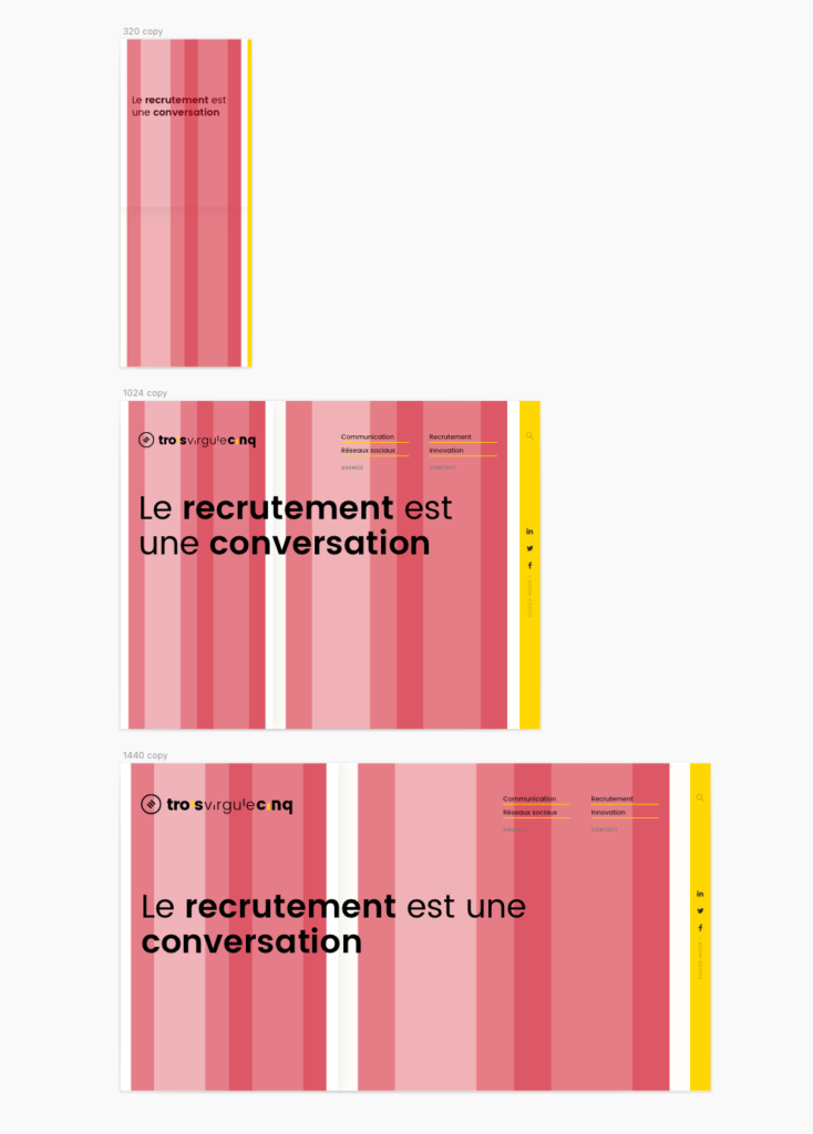 Trois Virgule Cinq Grid Website